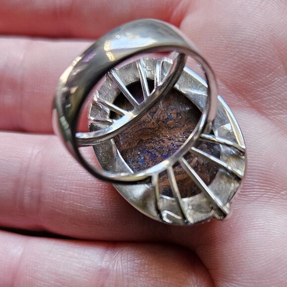 Boulder Opal Ring, Sterling Silver - Picture 2 of 6